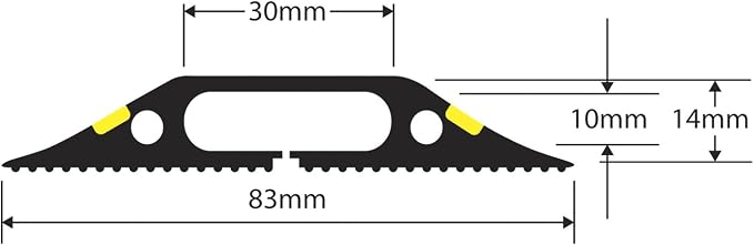 D-Line 30ft Floor Cord Cover, Made in USA Linkable Cable Protector, Hide - Image 3
