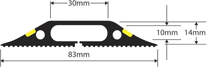 D-Line 30ft Floor Cord Cover, Made in USA Linkable Cable Protector, Hide - Image 3