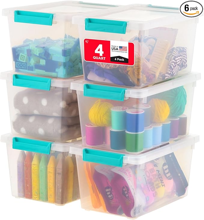 IRIS USA 4 Qt. Craft Storage Bins by IRISUSA