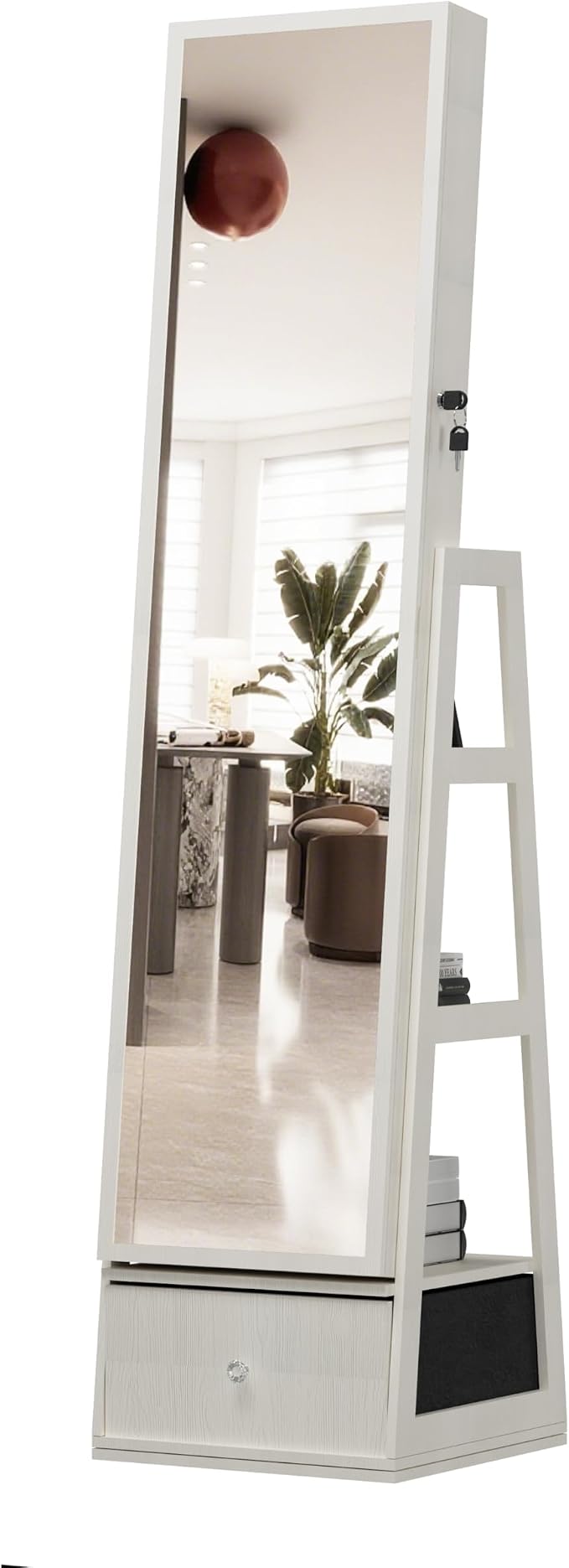Montary Jewelry Cabinet with Full-Length Mirror - Image 7