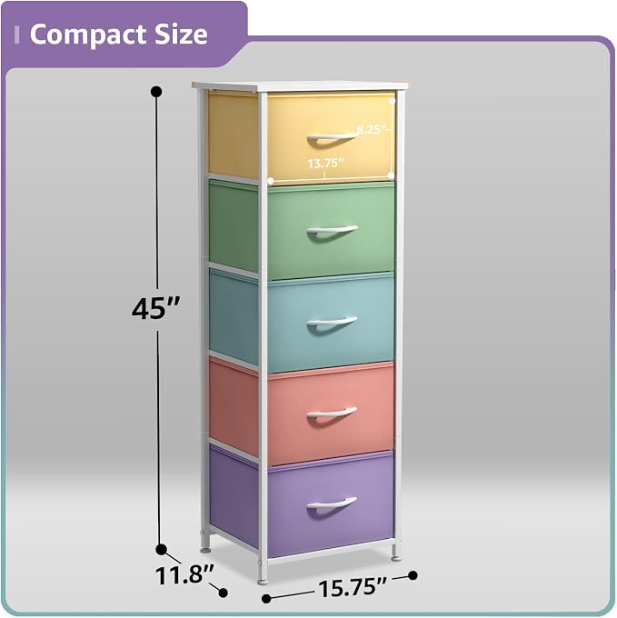 Sorbus Fabric Dresser for Kids Bedroom - Image 3