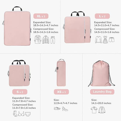 CherryNow Compression Packing Cubes, 7 Set Packing Cubes - Image 2