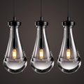 Modern Raindrop Pendant Lights Set of 3, Pendant Lights Kitchen Island 3 Pack, Matte Black Pendant Lights for Bedroom Bathroom, Chandelier for Living Room Hallway, Bulb Included
