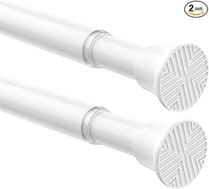 2 Pack Spring Tension Curtain Rod 24-46 inch, Adjustable Expandable Tension by SISELBATensionCurtainRod