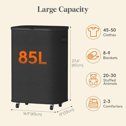 Lifewit 85L Plastic Laundry Basket - Image 4