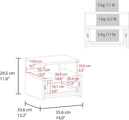 Floating Nightstand, 1 Drawer, Open Shelf, Wall Mounted Design - Image 2
