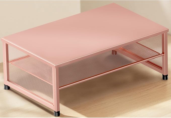 Desk Organizers and Accessories, 2-Tier Metal Computer Monitor Stand Riser by ECOLOVI