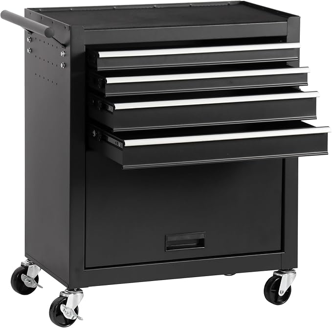 4-Drawer Rolling Tool Chest, Cabinet by Unknown
