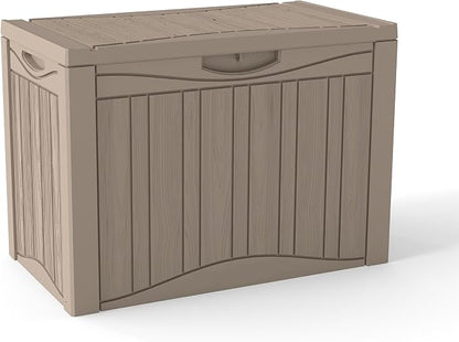 TARKARI 45 Gallon Lockable Resin Deck Box, Waterproof & UV-Resistant Outdoor by Home
