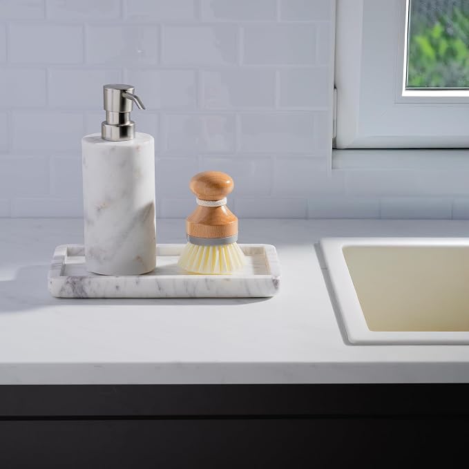 Cork & Mill Marble Tray for Bathroom Countertop, Kitchen Counter, or Catchall - Image 6