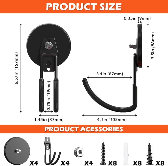 Extra Large Heavy Duty Magnetic Hooks - Image 2