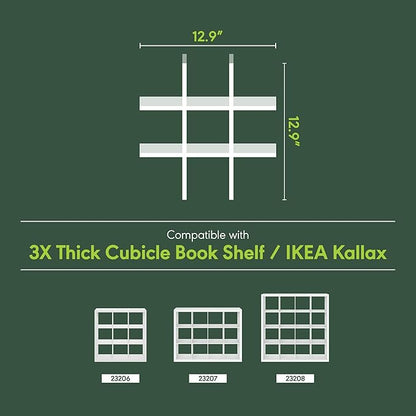 Furinno Cubicle Cube Insert, 9-Compartment Cube Organizer, Geometric Shelf - Image 5