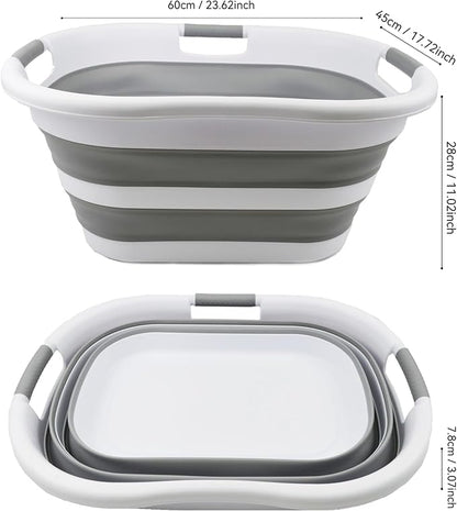 SAMMART 40L Collapsible Plastic Laundry Washing Tub - Image 4