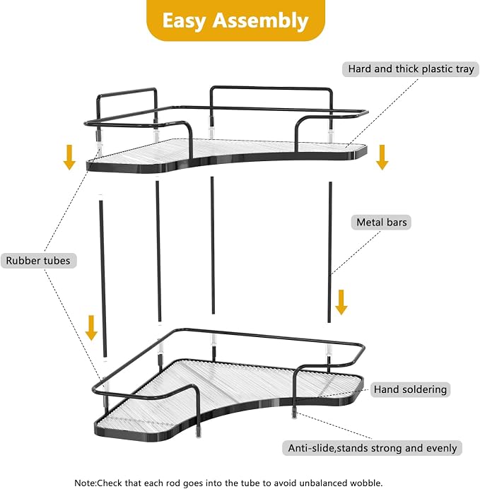 FOLLOWIN 2 Tier Bathroom Countertop Corner Organizer, Countertop Perfume Tray - Image 5