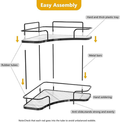 FOLLOWIN 2 Tier Bathroom Countertop Corner Organizer, Countertop Perfume Tray - Image 5