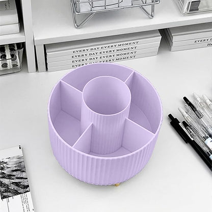 360 Degree Rotating Makeup Brush Holder Organizer Detachable Design 5 Slot Make - Image 9