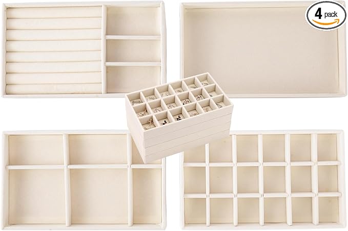 Stackable Jewelry Organizer Trays by Cecijelry