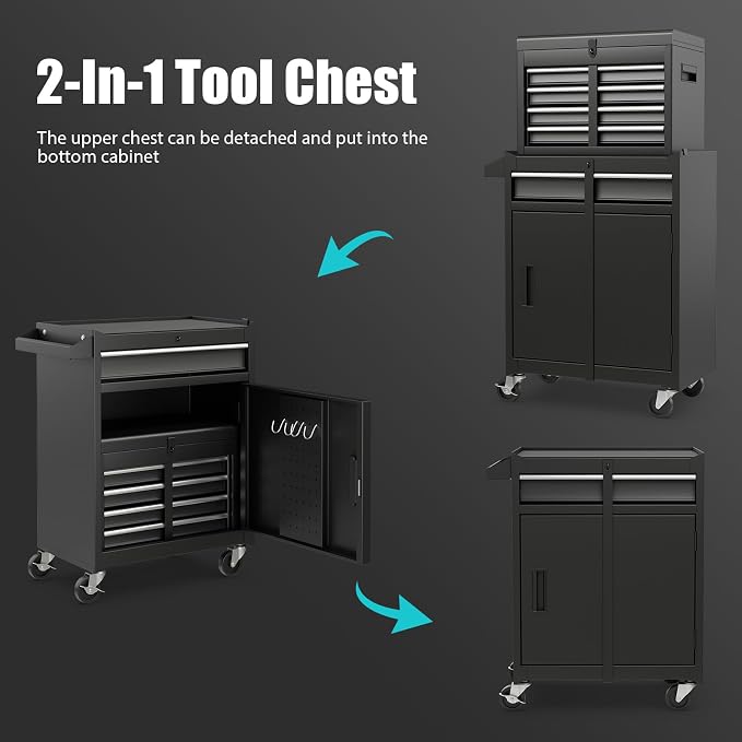 Goplus Tool Chest, 5-Drawer Rolling Tool Storage Cabinet - Image 4