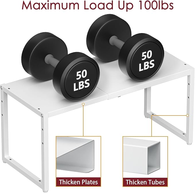 Expandable Kitchen Storage Shelves, 100LBS Heavy Duty Metal Shelving Unit - Image 4