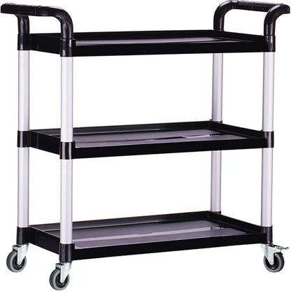 Plastic Utility Carts with Wheels, Heavy Duty 510lbs Capacity Rolling Service by PELOEMNS
