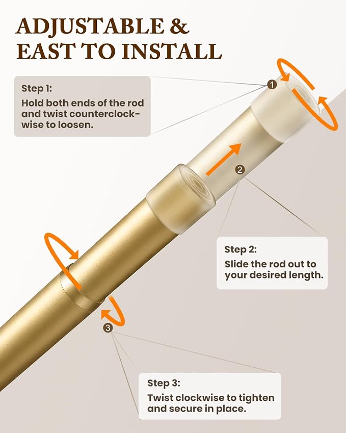 Heavy Duty Closet Rod, 17-54 IN Closet Rods - Image 4