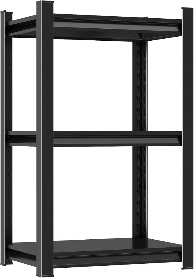 32'' Storage Shelves, 3Tier Garage Metal Shelving Unit, Adjustable, by Beaunatixx