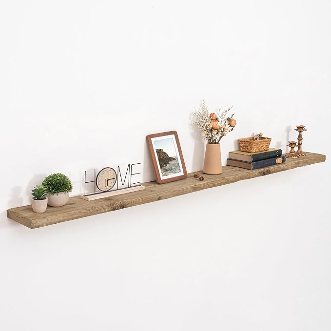 72 inch Floating Shelves for Wall, Floating Shelf Wall Hanging Shelves by FLYJOE