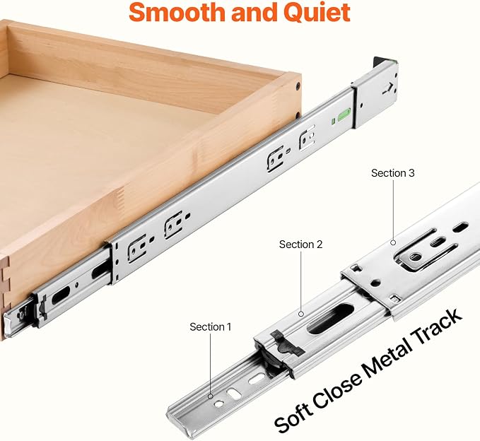 VEVOR Pull Out Cabinet Organizer, Soft Close Slide out Shelf, Heavy-Duty - Image 3