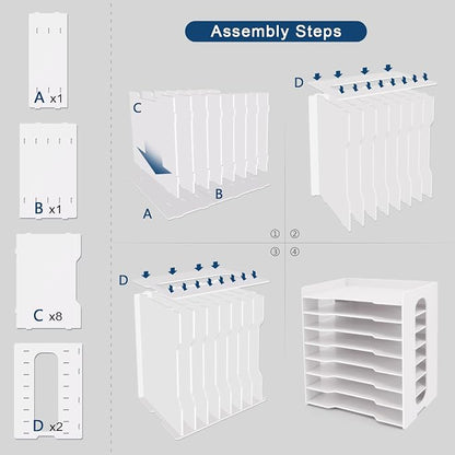 SONGWAY Large File Organizer for Desk - Image 8