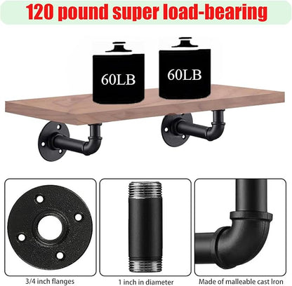 Industrial L Pipe Shelf Brackets - Image 4