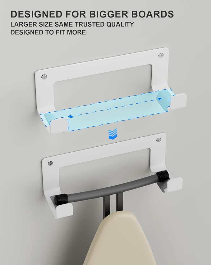 Extra Large Ironing Board Hanger Wall Mount Stainless Steel, Y T Leg Ironing - Image 2