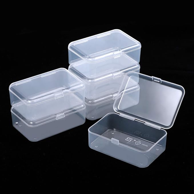 6 Packs Small Plastic Storage Containers, Bobby Pin Holder by ISKYBOB