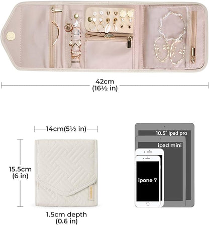 BAGSMART Travel Jewelry Organizer Case Foldable Jewelry Roll - Image 5