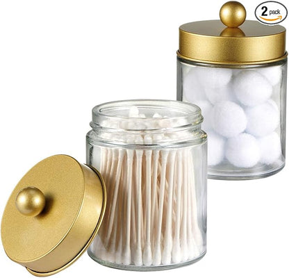 Amolliar Apothecary Jars Bathroom Storage Organizer -Countertop Storage by Amolliar