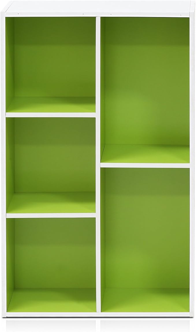 Furinno LUDER Book Shelf, 5-Cube Bookshelf, Reversible Bookcase, 9.4 x 19.5 x - Image 9