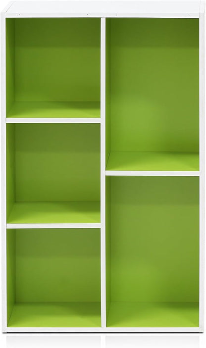Furinno LUDER Book Shelf, 5-Cube Bookshelf, Reversible Bookcase, 9.4 x 19.5 x - Image 9
