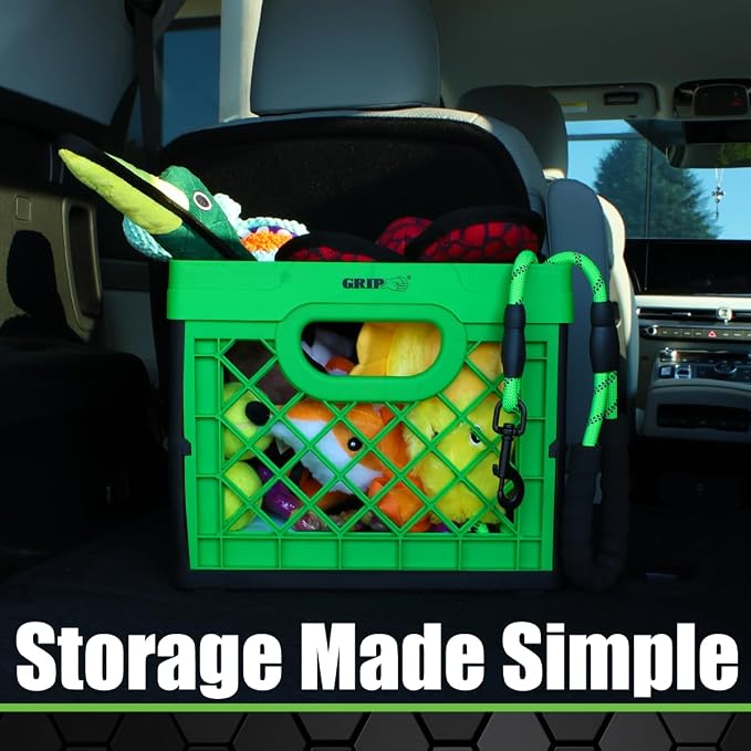 Grip Folding Stackable Storage Bin, 6 Gallon - Image 7