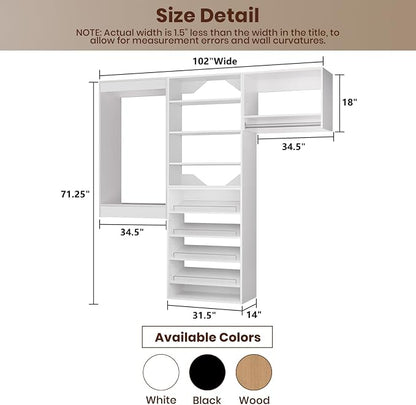 ROOMTEC Modular Closet System, Wooden Tower - Image 2