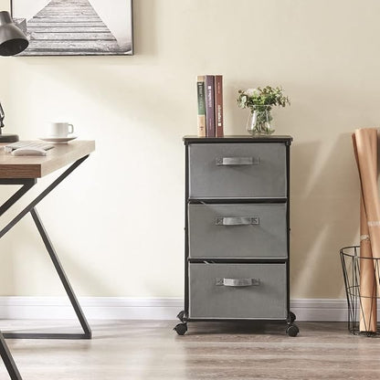 MAX Houser Dresser Tower with 3 Drawers, Chest of Drawers with with WoodTop - Image 6