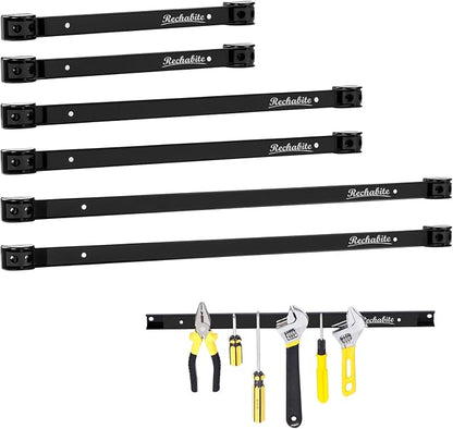 12" 18" 24" Magnetic Tool Holder Strip, Metal Tool Organizer Rack by RechabiteMagneticTools
