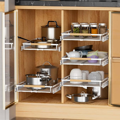 Pull Out Cabinet Drawer Organizer, Heavy Duty Slide Out Pantry Shelves Sliding - Image 6