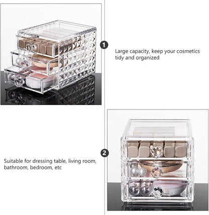 Clear Acrylic Makeup Organizer Drawer Cosmetic Storage Case - Image 6