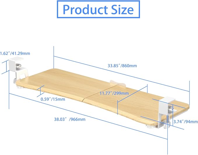 suptek Large Keyboard Tray Under Desk Pull Out - Image 6