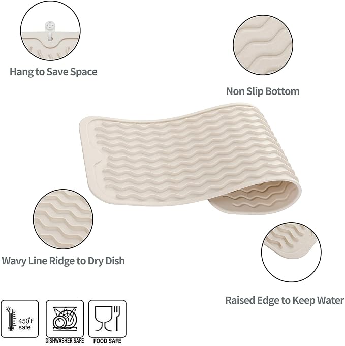 Silicone Dish Drying Mat for Multiple Usage, Easy clean, Eco-friendly, - Image 3