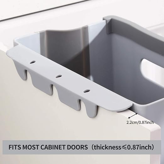 Hanging Collapsible Trash Can - 9L Wall Mounted Foldable Waste Bin - Image 5