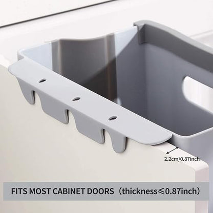 Hanging Collapsible Trash Can - 9L Wall Mounted Foldable Waste Bin - Image 5