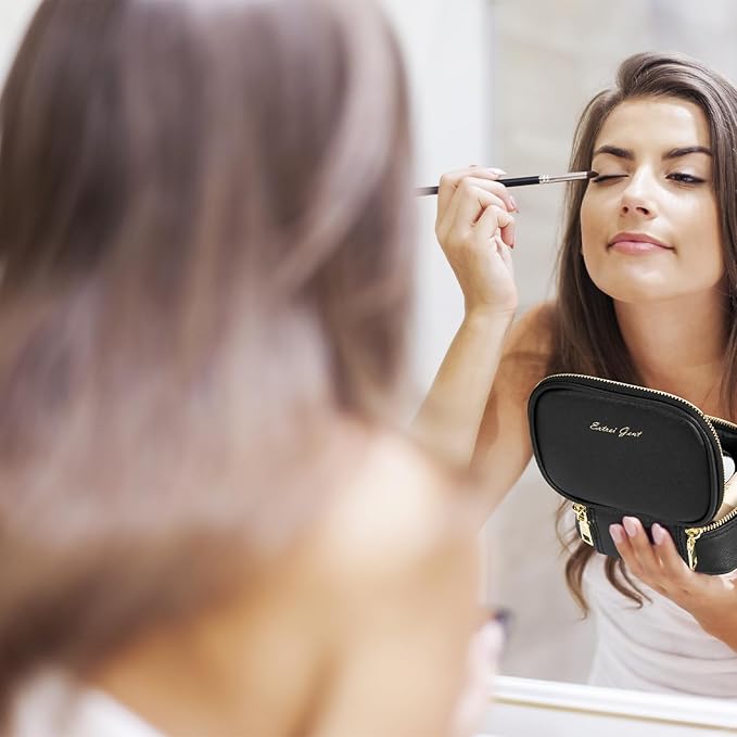 Small Makeup Bag with Led Mirror, Mini Travel Make up Bag 3 Light Modes - Image 6