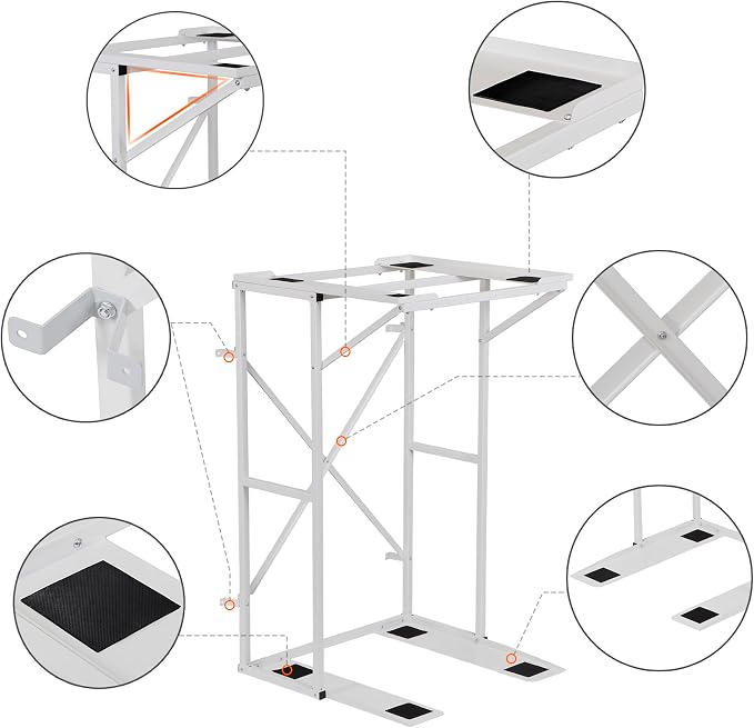Universal Washer Dryer Stacking Rack Stand Heavy-Duty Carbon Steel, Premium - Image 8