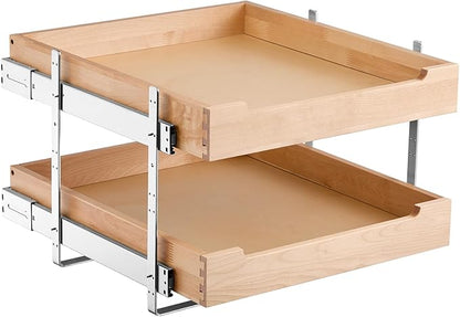 VEVOR 2 Tier Pull Out Cabinet Organizer, Soft Close Slide out Shelf, Heavy-Duty by VEVOR