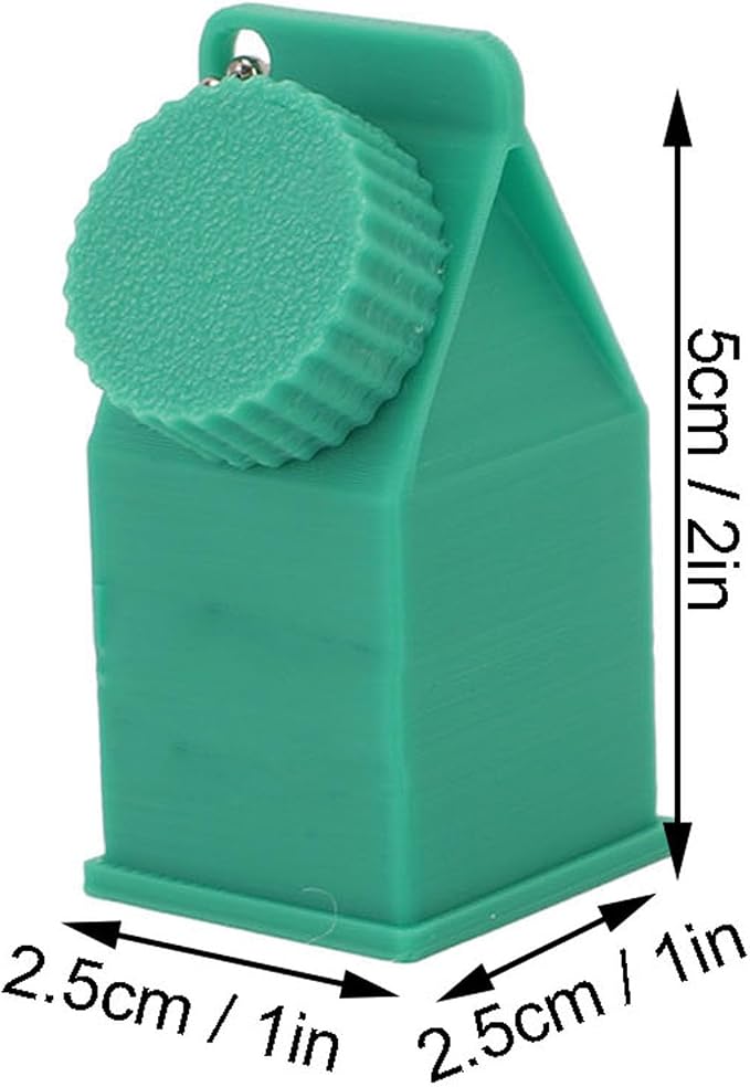 TOPINCN Milk Carton Box Keychain, Tolerant Holder Milk Carton Keychain Holder - Image 2